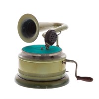 German enameled tin child's phonograph