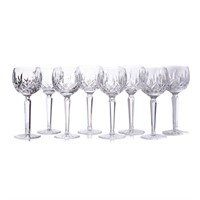 Eight Waterford crystal wine stems
