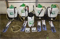 Lesco sprayers: 4 backpack, 1 canister, 5 new Solo