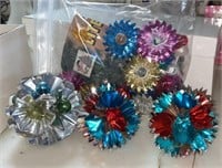 MCM Crinkle Foil/Mercury Glass Ornaments & Lot