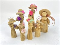 Handmade Vintage Dolls of Straw & Corn Husk