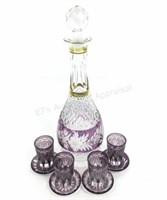 Ebeling & Reuss Cut To Clear Decanter & Cordials