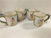 SET OF 4  COFFEE MUGS