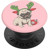 *NEW PopGrip Cell Phone Grip & Stand - Holiday Pug