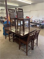 BAR HEIGHT DINING TABLE WITH LEAF