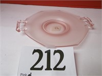 PINK FROSTED GLASS DISH