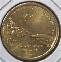 2011 wampanoag treaty US Sacagawea $1 coin