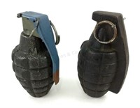 (2) Vintage Dummy Practice Grenades