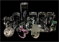 (14) Glass Decor & Paperweights