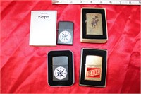 4 LIGHTERS ZIPPO