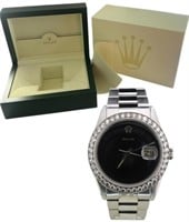 Rolex Oyster Perpetual 16014  36 mm  Diamond Watch