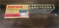 20 Rounds-- Norma 6.5X55 Ammunition