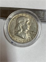 1959 Franklin silver half dollar