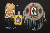 Three Early Native American Beaded Articles