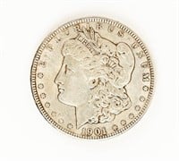 Coin 1901(P) Morgan Silver Dollar-Ch AU