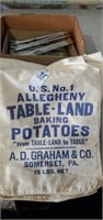 5 A.D. Graham Somerset, Pa. Potato Bags, And 2