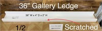 36" Gallery Ledge White Shelf (see 2nd photo)