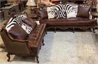 French Sudan Sofa and Loveseat