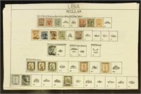 Libia Stamps Used and Mint hinged on old pages, ve