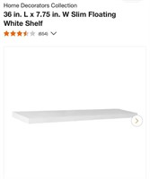 Slim Floating White Shelf