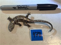 Jay Strongwater Multi Gemstone Salamander Brooch