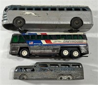 Vintage Greyhound & Buddy L Metal Transit Bus Toys