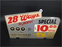 1950s-60s Slot Machine Topper Sign