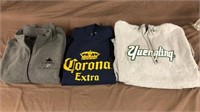 New Yuengling, Corona, Molson XL fleece & hoodies