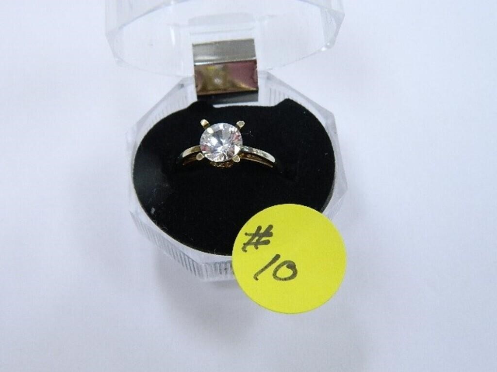 14kt Yellow Gold 3.2gr. CZ Ring, Size 6