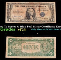 1935H Key To Series $1 Blue Seal Silver Certificat