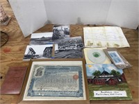 Vintage railroad pictures , rule book and misc