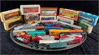 Tray Lot of Model Railroad Train Cars