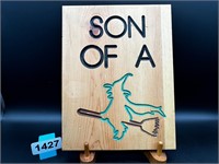 11" x 7.5" Wood plaque "Son of a Witch"