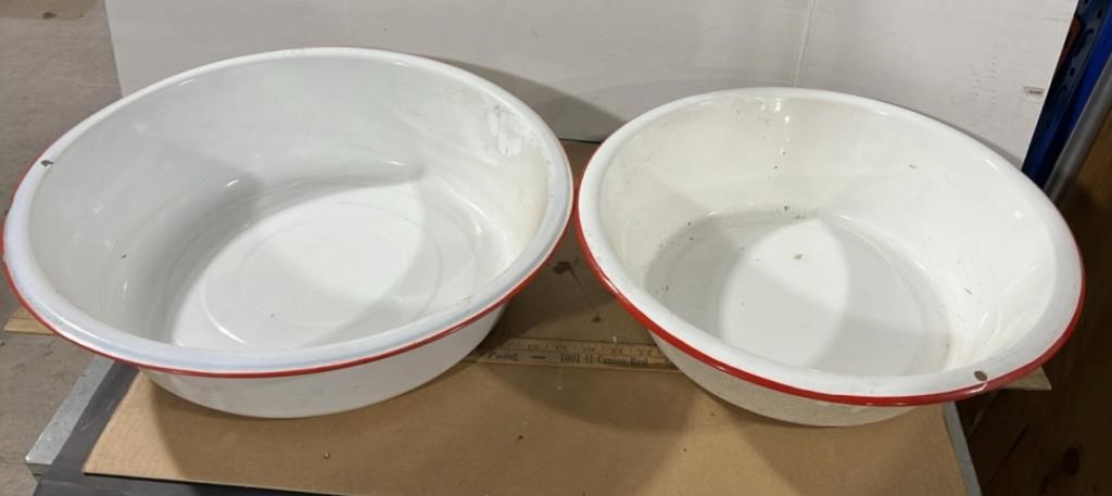 2 Enamelware Basins.