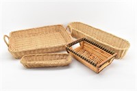 (4) Various Style Wicker Baskets