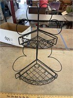 Folding metal shelf