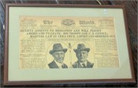 Framed Newspaper The World April 27, 1914 the