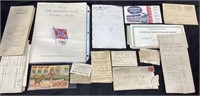 ASSORTED ANTIQUE & VTG. PAPER DOCUMENTS, THE