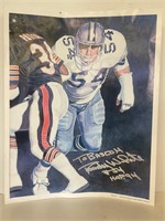 Dallas Cowboys H.O.F Randy White Autograph Poster