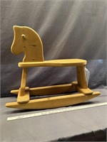 Folk Art Wooden Rocking Horse 30x24 inches