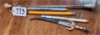 Vintage Baton, Big Pencils, Letter Opener