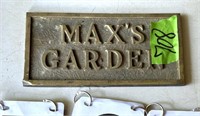 Max’s Garden sign