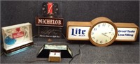 (4) Beer Lights / Clocks - Miller Lite - Old Style