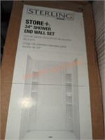 Sterling 34" Shower End Wall Set White