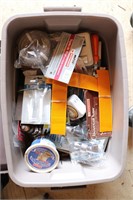 TOTE OF PARTS & HARDWARE