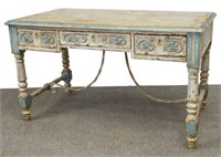 SPANISH BAROQUE STYLE PAINTED WRITING DESK
