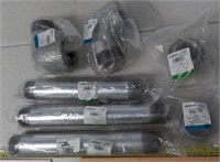 Assortment of pipe nipples and fittings. New.