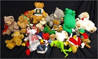 Large box of Teddy bears, Snoopy, Kermit toys