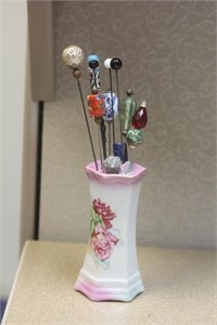 Hair Pin Holder with Hair Pins Inside