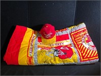 Signed Kansas City Chiefs Blanket & Hat